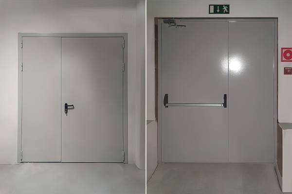 Огнестойкая дверь с ручкой Антипаника «Крокус Экспо»